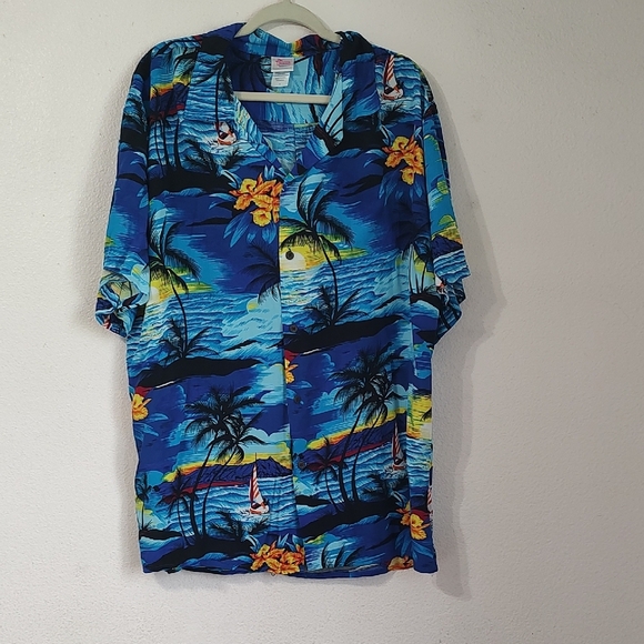 Hawaii Hangover Button Down Short Sleeve Top Size XL - Picture 1 of 5